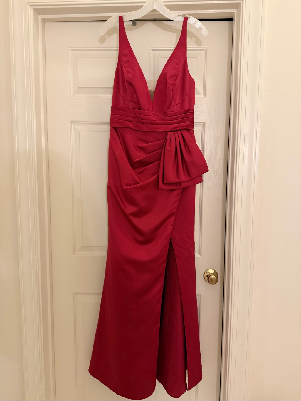 Signature Lipstick Red Satin Dress